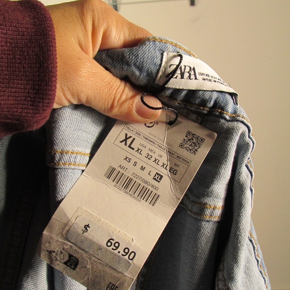 Zara Light Blue Denim Jumpsuit - Picture 3 of 10